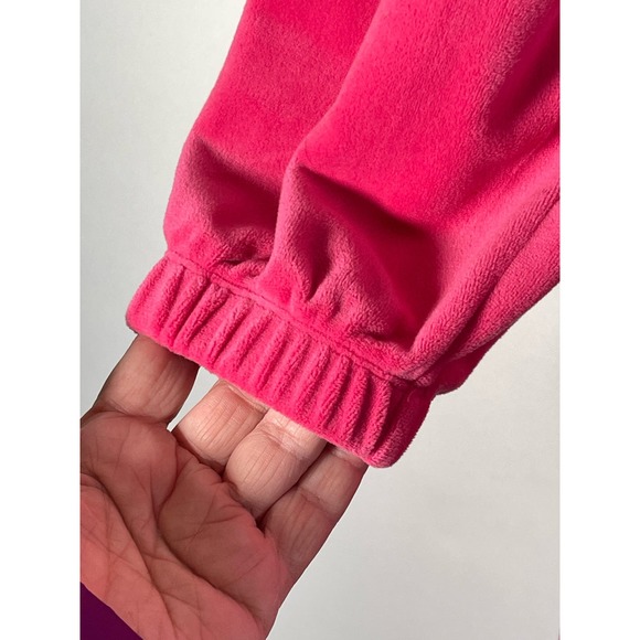 Juicy by Juicy Couture Pink Velour Hooded Jumpsuit Y2K 90s SOFT Comfy Sz L - Picture 7 of 16